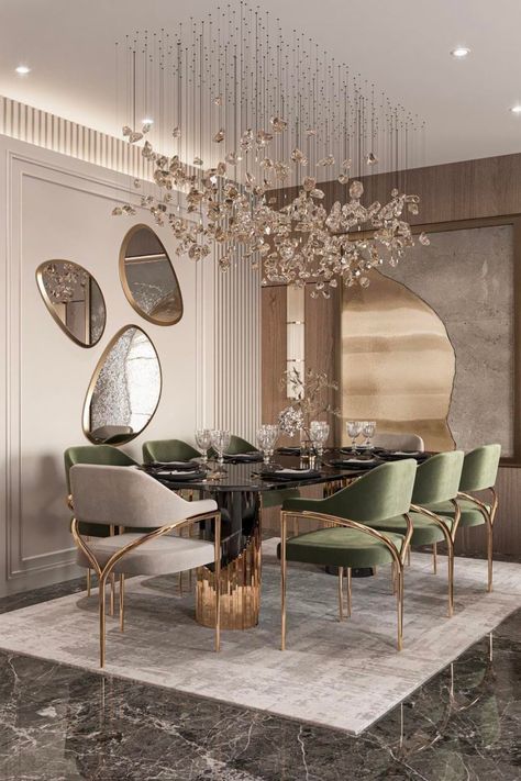 Modern dining table set for memorable meals Essen, Luxury Dining Room Decor, Dining Room Design Luxury, Luxurious Dining Room, Luxury Dining Tables, تصميم داخلي فاخر, Dinning Room Design, Dining Room Interiors, Luxury Dining Room