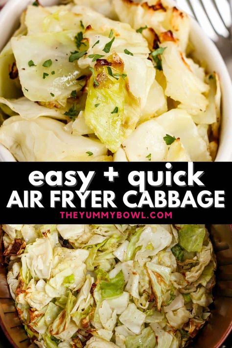 Air Fryer cabbage is a versatile dish that can be served as a side dish, a main course, or as a healthy snack. It is an excellent source of vitamins and minerals, making it a great nutritious addition to your diet. Fried Cabbage In Air Fryer, Cabbage In The Air Fryer, Air Fryer Cabbage And Onions, Cabbage Air Fryer Recipe, Air Fryer Cabbage Recipes, Cabbage Air Fryer, Airfryer Cabbage, Air Fry Cabbage, Air Fried Cabbage