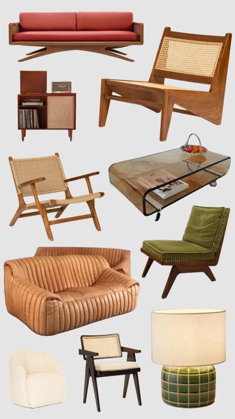 70 Furniture Style, 50s Design Interior, Danish Style Living Room, Interior Design 70s, 70s Chair, 1960s Living Room, 80s Furniture, 60s Interior, 70s Interior Design