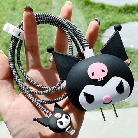 Cool Gaming Accessories, Kuromi Food, Kuromi Stuff, Sanrio Items, Charger Protector, Dental Videos, Antlers Decor, Beautiful Summer Wallpaper, Barbie Fashion Sketches