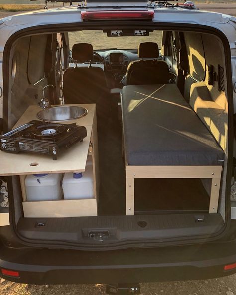 Small Car Camping, Rav4 Camping, Diy Trailer, Small Camper Vans, Camper Van Conversions, Car Conversion, Kangoo Camper, Minivan Camper Conversion, 1000 Lifehacks