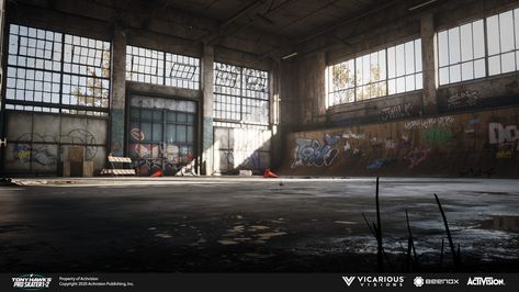 ArtStation - THPS 1+2: Warehouse Warehouse Background, Substance Designer, Team Effort, Concrete Floor, Flooring Materials, Skate Park, Concrete Floors, Made By Me, Zombie