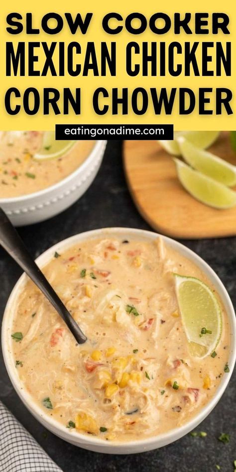 Southwest Chicken Chowder, Aztec Chicken Chowder, Cowboy Chowder Soup, Fall Food Recipes Soup, Mexican Corn White Chicken Chili, Crock Pot Chowder, Spicy Chicken Corn Chowder Soup, Creamy Chicken Corn Chowder Crock Pot, Spicy Corn Chowder Crockpot