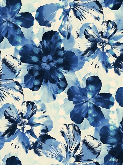 Oversized Flowers, Indigo Flower, Dye Flowers, Photoshop Ideas, Indigo Floral, Flower Pattern Design, Textile Pattern Design, Textile Pattern, Fabric Textures