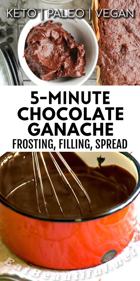 Keto Chocolate Ganache, Vegan Chocolate Icing, Ganache Frosting Recipe, Chocolate Ganache Frosting Recipe, Ganache Recipe Frosting, Primal Desserts, Vegan Ganache, Vegan Chocolate Ganache, Vegan Chocolate Frosting