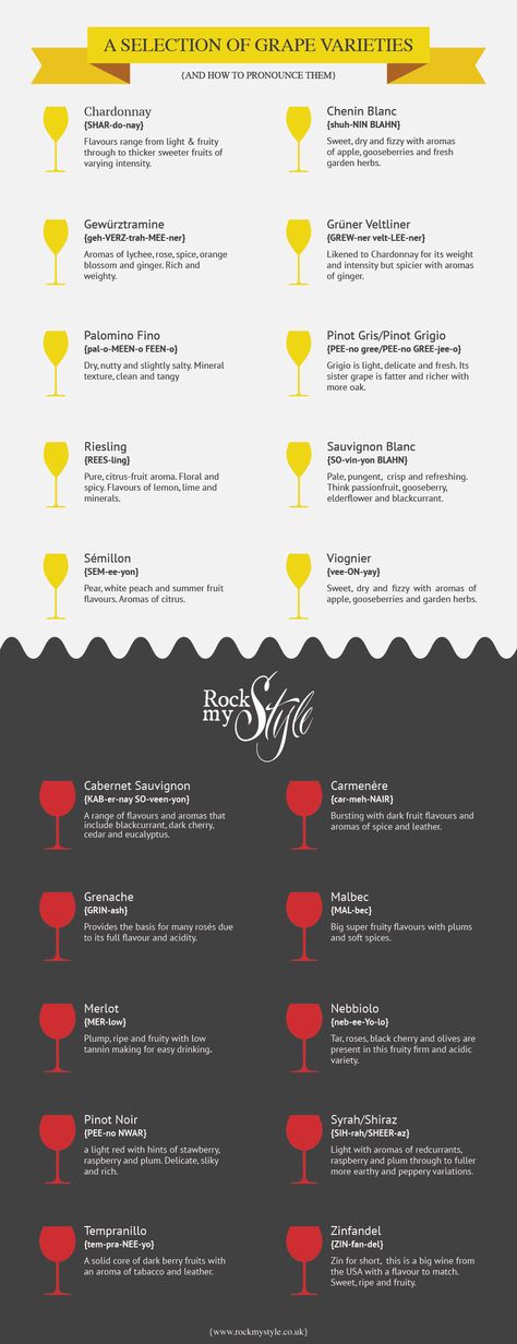 a-selection-of-grape-varieties-and-how-to-pronounce-them Wine Basics, White Wine Grapes, Grape Growing, Wine Train, Wine Sommelier, Wine Names, Wine Grape, Wine 101, Rock My Style