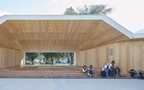 Music pavilion - Bandstand Bramberg Music Pavilion, Ideas Jardin, Outdoor Stage, Sea Ranch, The Alps, Stage Design, Outdoor Events, Salzburg, Wood Construction