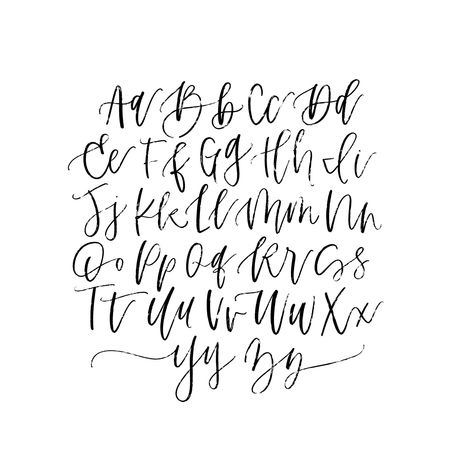 Modern Calligraphy Alphabet Modern Calligraphy Alphabet, Letras Cool, Lettering Practice Sheets, Alfabet Font, Calligraphy Fonts Alphabet, English Calligraphy, Cursive Alphabet, Modern Calligraphy Fonts, How To Write Calligraphy