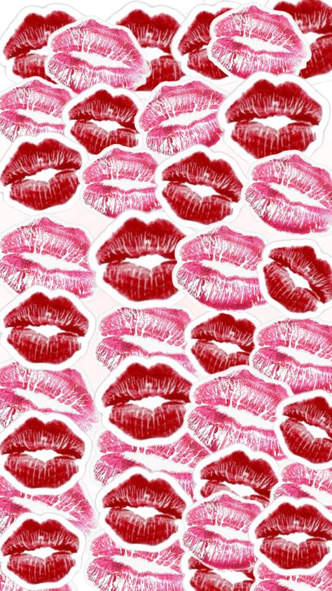 Kiss Marks Wallpaper, Pink And Red Wallpapers, Phone Cover Art, Pop Art Aesthetic, Kiss Marks, Funky Pop Art, Red Wallpapers, Kiss Mark, Funky Pop