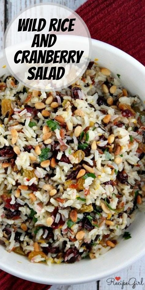 Wild Rice And Cranberry Salad, Christmas Wild Rice, Baked Wild Rice Recipes, Wild Rice And Cranberry Recipes, Wild Rice Salad With Cranberries, Wild Rice Cranberry Salad, Wild Rice Dishes Recipes, Cranberry Rice Recipes, Cranberry Rice Pilaf