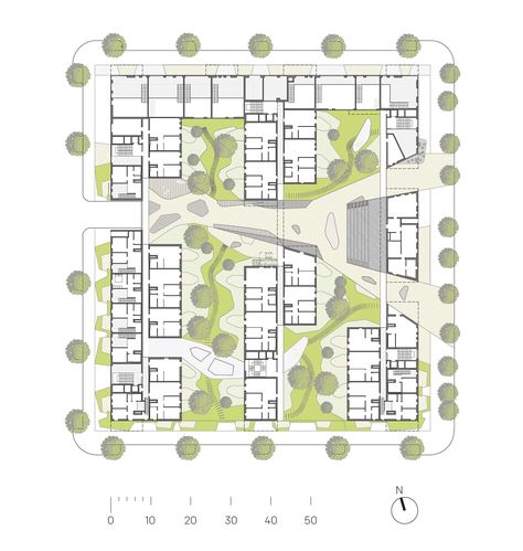 Seestadt Aspern Housing brought Red Vienna into the 21st century Apartment Master Plan, Compound Design, Apartment Concept, Condominium Architecture, Social Housing Architecture, Block Plan, Co Housing, Corporate Housing, Urban Village