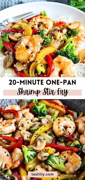 Shrimp Stir Fry is the ultimate easy weeknight dinner. It is quick, nutritious, straightforward, and oh-so-satisfying! Fresh shrimp and crisp vegetables come together with the best sauce you can spoon over freshly made white rice. Easy Weeknight Dinners Shrimp, Shrimp Stir Fry Healthy, Paleo Shrimp Stir Fry, Fry Shrimp, Lobster Sauce, Seafood Meals, Homemade Chinese, Fresh Shrimp, Metabolism Diet