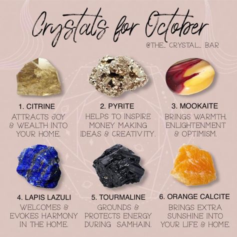 Crystals For September, Crystals For Halloween, Crystals For Samhain, September Crystals, October Crystals, Halloween Crystals, Dragon Clothing, Wicca Recipes, Autumn Adventures