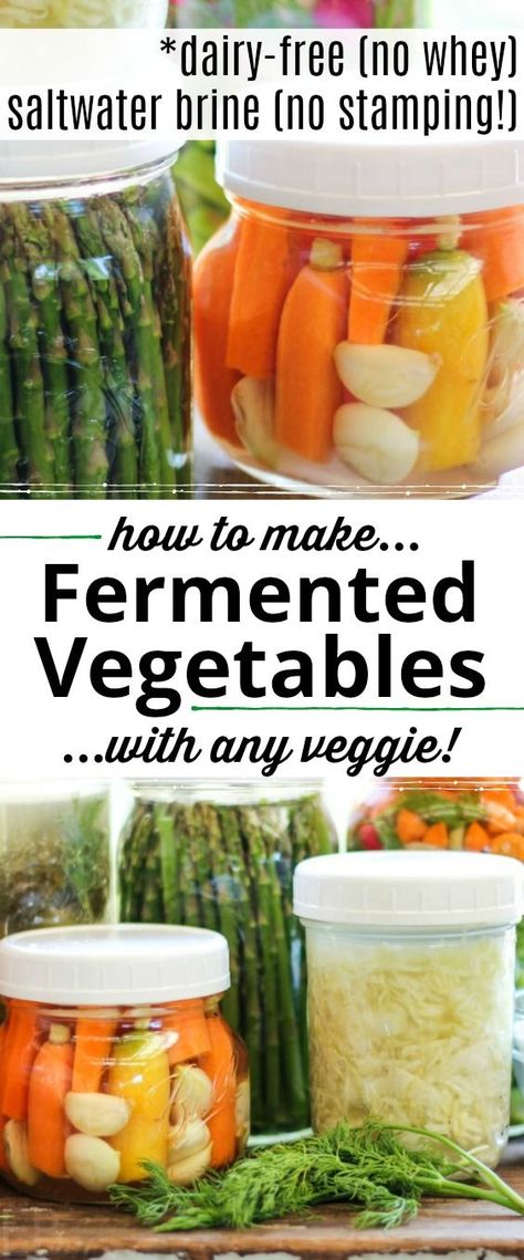 Learn to make fermented vegetables with any veggie, from homemade sauerkraut to probiotic pickled veggies. A super easy recipe (and tips) will have you fermenting quickly and preserving probiotic goodies without fuss. || Eat Beautiful | fermented vegetables | homemade sauerkraut | no stamp | salt brine no whey | #ferment #sauerkraut #pickles #veggies #easyrecipe Fermented Vegetables Recipes, Salt Brine, Eat Beautiful, Fermented Veggies, Homemade Sauerkraut, Brine Recipe, Fermentation Recipes, Vegetable Medley, Fermented Vegetables