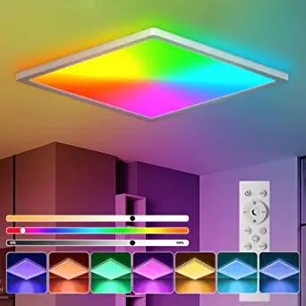 Wonder Wagon, Flat Ceiling Lights, Chill Out Room, Dimmable Led Ceiling Lights, Ceiling Lamp White, Led Flush Mount Ceiling Light, Colored Ceiling, Color Changing Lights, Ceiling Light Fixture