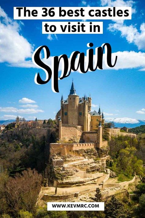 The 36 Best Castles to Visit in Spain. Most beautiful castles in Spain | What to see in Spain | What to visit in Spain | Where to go in Spain | Best castles in Spain | Moorish Castle in Spain | Paradors in Spain | Fortress in Spain | Spain architecture #spaintravel #europecastle #castle #spaintravel Traveling To Spain, Basic Spanish, Basic Spanish Words, Visit Spain, Castles To Visit, Spain Itinerary, Spain Travel Guide, Spanish Culture, Granada Spain