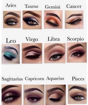 Capricorn Eye Makeup, Scorpio Eye Makeup, Aries Makeup Zodiac, Virgo Makeup Looks, Taurus Makeup Look, Makeup Looks Eye Shadow, Zodiac Eyes, Zodiac Outfits, Eye Shadow Ideas