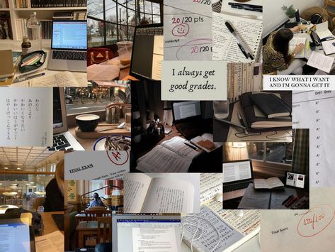 tryna get good grades and have a strict program for myself when it comes to studying!! Study Moodboard Wallpaper Desktop, Studying Outside Aesthetic, Studying Inspo Wallpaper, Study Moodboard, Toxic Motivation, Get Good Grades, Background Study, University Aesthetic, Academic Aesthetic