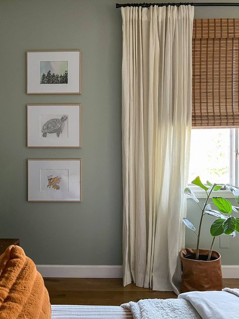 Light Gray Blue Bedroom, Blue Green Walls Bedroom, Pigeon Farrow And Ball Nursery, Pigeon Bedroom Farrow And Ball, Pointing Farrow And Ball Bedroom, Blue Painted Bedroom Ideas, Farrow Ball Nursery, Light Blue Trim Interior, Light Blue By Farrow And Ball