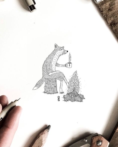 Ollie Smither ↟ Illustrator on Instagram: “Distinguished fox 🦊 should I make this guy in to a signed print ? I need a name for him - what do you think ? ✖️ ✖️ ✖️ ✖️…” Ollie Tattoo, Ollie Smither Tattoo, Os Illustration Tattoo, Forest Fox Tattoo, Fox Nature Tattoo, Fox Logo Tattoo, Adventure Design, Illustrators On Instagram, Geometric Tattoo