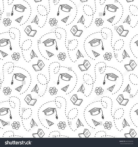 Vector seamless pattern.with hand drawn school doodle icons. #Ad , #AFFILIATE, #pattern#hand#Vector#seamless Graduation Doodles Hand Drawn, Graduation Doodles, Teacher Pattern, School Doodle, Educational Background, Math Design, Doodle Icons, Free Wedding Cards, Doodle Icon