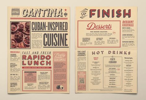 Vintage Menu Design, Resturant Menu, Menu Vintage, Menu Cover Design, Newspaper Design Layout, Menu Design Inspiration, Cafe Menu Design, Menu Covers, Menue Design