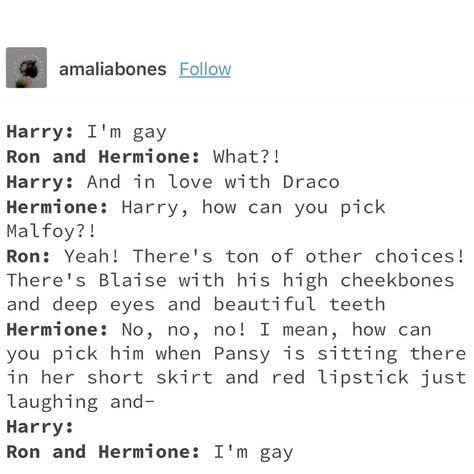 Pansmione Headcannons, Top Harry X Bottom Draco, Hp Ships, Harry Potter Texts, Funny Harry Potter Jokes, Gay Harry Potter, Patchwork Clothing, Harry Potter Feels, Harry Potter Puns