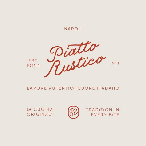 Classic Graphic Design Style, Italian Branding Design, Rustic Design Graphic, European Branding, Italian Logo Design, Rustic Graphic Design, Italian Font, Italian Script, Country Branding