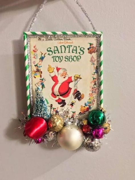 Diy Vintage Christmas, Nostalgic Christmas Decorations, Retro Christmas Decorations, Vintage Christmas Crafts, Nostalgic Christmas, Christmas Collage, Christmas Decoration Ideas, 3d Christmas, Christmas Ornament Crafts