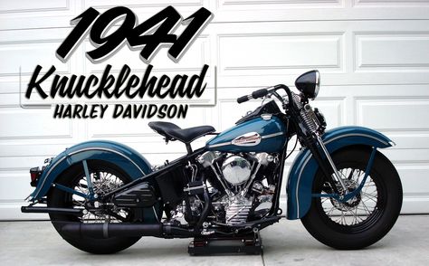 1941 Harley Davidson Knucklehead Harley Knucklehead, Harley Davidson Cvo, Vintage Indian Motorcycles, Harley Davidson Trike, Vintage Harley Davidson Motorcycles, Harley Davidson Knucklehead, Antique Motorcycles, Classic Harley Davidson, Vintage Cycles