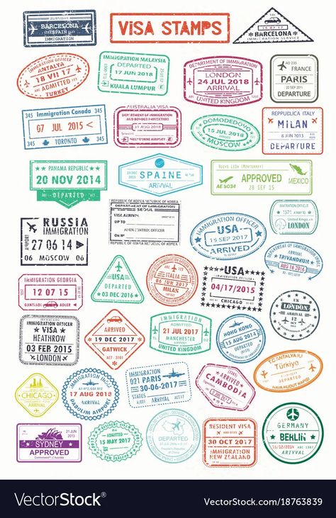 طابع بريدي, Travel Stamp, Passport Stamps, Traveling Abroad, Travel Stickers, Stamp Design, Travel And Tourism, Aesthetic Stickers, Journal Stickers