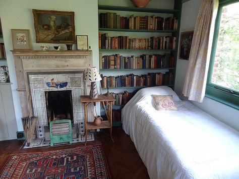 Monk's House, Virginia Woolf's bedroom by AnthonyR2010, via Flickr Bookshelves, Room Of One's Own, Happy House, Virginia Woolf, House Inspo, Future House, Room Inspo, Room Inspiration, Interior And Exterior