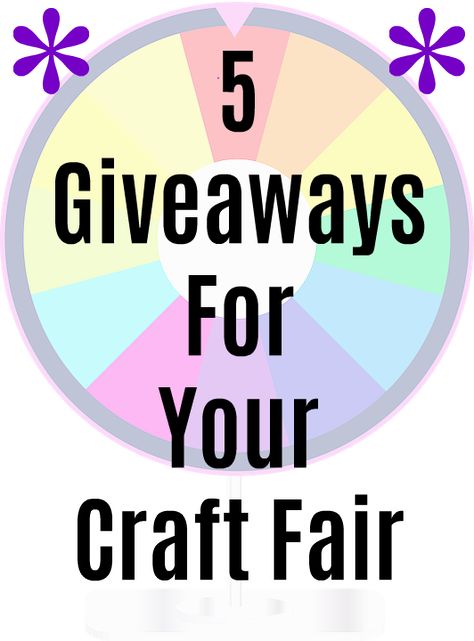 5 great giveaway contest ideas to do at your next craft fair. Craft Fair Games, Craft Show Giveaway Ideas, Hosting A Craft Fair, Craft Fair Giveaway Ideas, Vendor Giveaway Ideas, Jewelry Giveaway Ideas, Community Fair Booth Ideas, Vendor Booth Giveaway Ideas, Craft Fair Banner Ideas