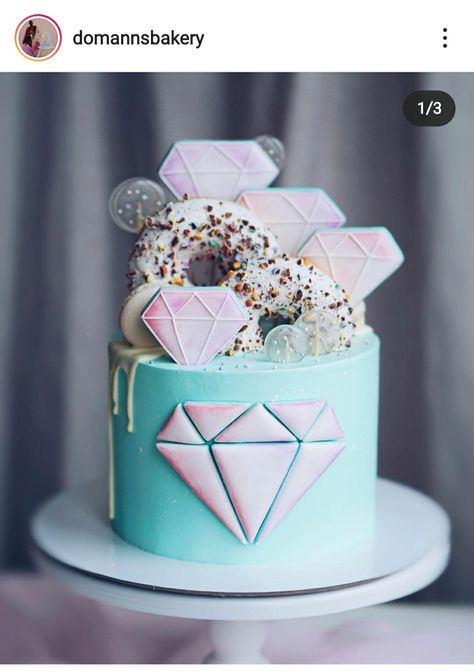 Diamond Cake Design, Diamond Cake Ideas, Diamond Theme Party Ideas, Diamond Birthday Cake, Diamond Theme Party, Diamond Cake, Diamond Birthday, Diamond Theme, Cake Kids