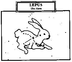 Lepus, the Hare - The Constellation Home Page Lepus The Hare Constellation, Lepus Constellation Tattoo, Bunny Constellation, Rabbit Constellation, Hare Aesthetic, Lepus Constellation, Hare Tattoo, Cozy Goth, Constellation Tattoos