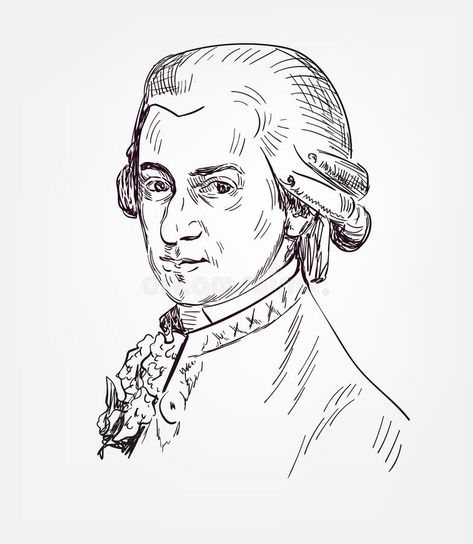 Wolfgang Amadeus Mozart famous vector sketch portrait vector illustration Illustration Of People, Music Sketch, Wolfgang Amadeus Mozart, Portrait Editorial, Sketch Portrait, Glitch Wallpaper, Amadeus Mozart, Vector Sketch, Black Clover Anime