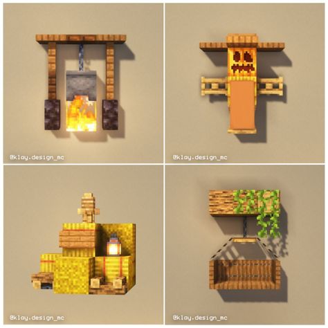 Here’s 12 OUTDOOR DECORATIONS to decorate you garden/village!! My favorite honestly is the tent! 😍 Let me know what’s your favorite below! … | Instagram Minecraft Decor Exterior, Garden Decor Minecraft, Minecraft Decor Outdoor, Minecraft Outside House Decor, Small Outdoor Minecraft Builds, Small Shop Minecraft Ideas, Minecraft Village Well Design, Minecraft Cute Outdoor Decor, Minecraft Decorations Exterior