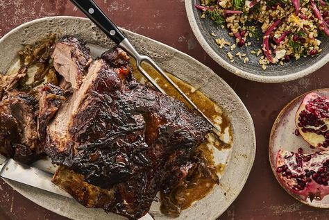 Pomegranate Lamb, Susan Spungen, Slow Roasted Lamb Shoulder, Lamb Shoulder Roast, Lamb Leg Recipes, Slow Roast Lamb, Pomegranate Recipes, Lamb Shoulder, Lamb Dishes