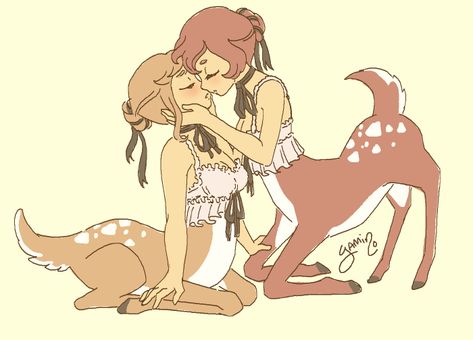 Yamino🟥⬛️⬜️🟩(yamino.bsky.social) (@Yamino) on X Bambi Lesbian, Mythological Monsters, Midnight Kisses, Self Pictures, Yuri Manga, Lesbian Art, T Art, Gay Art, Monster Girl