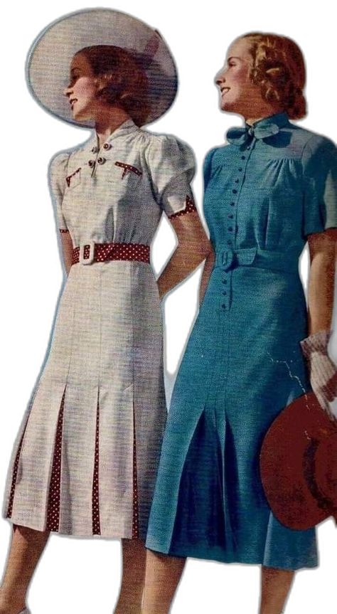 1938 Fashion, 1930s Outfits, Wwii Fashion, Vintage Fashion 1930s, 1930 Fashion, Fashion 50s, 30s Fashion, 20th Century Fashion, Look Retro