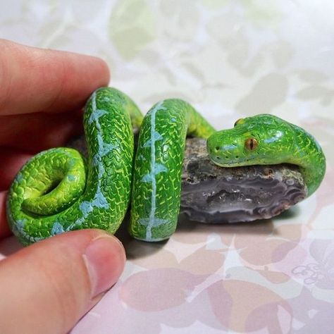 New figurines in my shop! This cute guy and betta fish figurines all handmade…: Snake Python, Super Sculpey, Cute Guy, Polymer Clay Kawaii, Polymer Clay Sculptures, Polymer Clay Animals, Clay Figurine, Cute Polymer Clay, Polymer Clay Miniatures