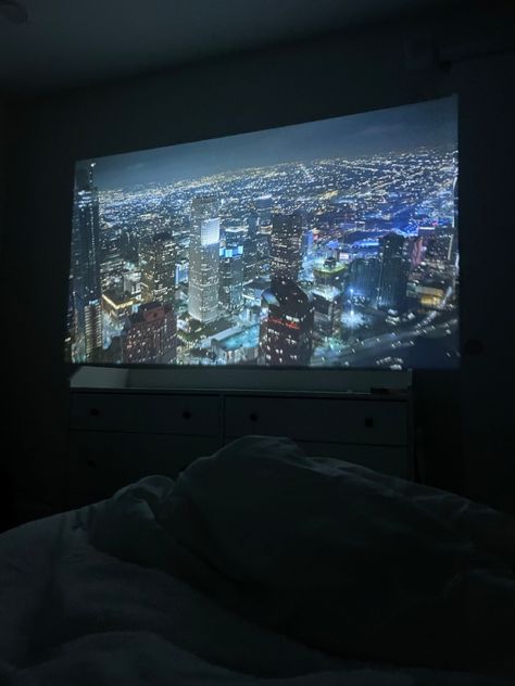 Projector movie nights > Movies At Home Aesthetic, Projecter Room Idea, Movie Projector Aesthetic, Projector In Bedroom Aesthetic, Movie Night Projector, Projector Movie Night, Projector Aesthetic, Projector Room, 2024 Recap