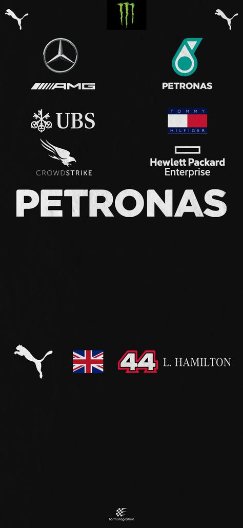 Lewis Hamilton team suit - Mercedes AMG Petronas Formula One Team (Black version) Just as the color of the W11 livery changes,  the racing suits of Bottas and Hamilton change too, from silver to... Car Bmw Wallpaper, Lewis Hamilton Logo, Cars Camaro, F1 Hamilton, Mercedes Petronas, Amg Logo, F1 Mercedes, Mercedes Lewis, Mercedes Benz Wallpaper