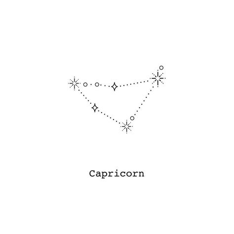 Capricornus Constellation Tattoo, Capricorn Tattoo Constellation Stars, Capricorn Zodiac Constellation Tattoo, Capricorn Constalation Tatoos, Star Sign Tattoos Capricorn, Capicorn Tatoos Stars, Capricorn Tattoo Aesthetic, Capercorn Tattoo Ideas, Capricorn Small Tattoo