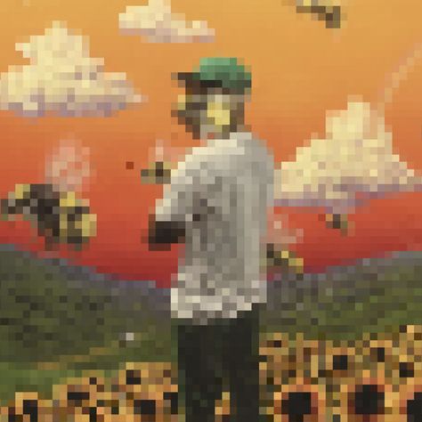 Tyler The Creator Pixel Art, Frank Ocean Concert, Flower Boy (album), Software Art, Music Album Design, Rap Music Quotes, Music Album Art, Flower Boy, Art Album