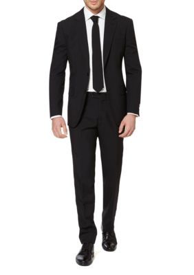 Wedding Guest Men, Men Suits Black, All Black Suit, Black Tie Attire, Black Suit Wedding, Black And White Suit, Black Tie Wedding Guests, Black Suit Men, Guest Attire