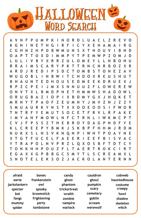 Giant Halloween Word Search, Teacher Halloween Activities, Halloween Word Search For Adults, Halloween Word Games For Adults, Free Halloween Word Search Printables, Word Search Halloween, Cute Coloring Pages Halloween, Cute Word Search, Halloween Crossword Free Printable