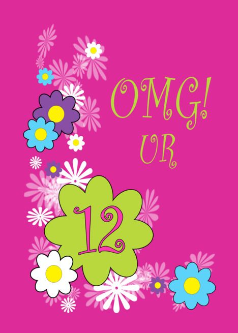 Happy 12th Birthday Girl, Happy 12th Birthday, Bday Girl, Birthday Happy, 12th Birthday, Card Birthday, Birthday Sign, Birthday Ideas, Card Ideas