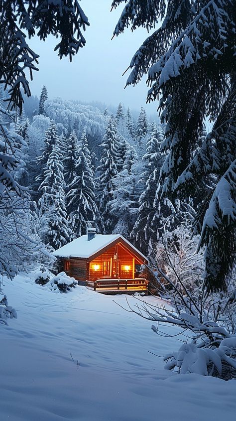 Cozy winter #getaway: A warm, glowing cabin sits nestled among snow-laden #trees in a serene, frosty winter #wonderland. #nature #hygge #photography #creative ⬇️ Download and 📝 Prompt 👉 https://stockcake.com/i/cozy-winter-cabin_1131595_480157 Winter Cottage Aesthetic, Winter Cabin Aesthetic, Hygge Photography, Snowy Cabin In The Woods, Winter Widgets, House Reference, Cozy Winter Cabin, Scandinavian Winter, Urban Dog