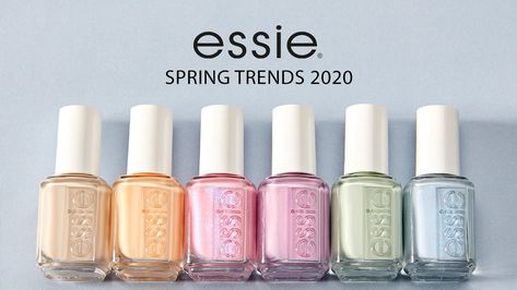 Best Pastel Nail Colors - Essie Spring 2020 Collection | Beyond Polish Nail Colors Essie, Essie Gel Polish, Nail Polish Crafts Diy, Essie Nail Polish Colors, Essie Nail Colors, Spring Nail Polish, Nail Polish Crafts, Pastel Nail Polish, Pastel Nail